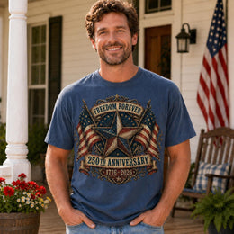 Freedom Forever Shirt, 250th Anniversary Patriotic Star Tee, America 250 Shirt, 1776 2026 Comfort Colors
