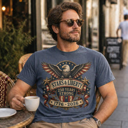 Stars and Liberty Shirt, America 250 Patriotic Eagle Tee, 250 Years Strong 1776 2026 Shirt, Comfort Colors