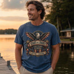 Stars and Liberty Shirt, America 250 Patriotic Eagle Tee, 250 Years Strong 1776 2026 Shirt, Comfort Colors