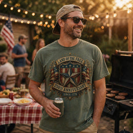 Land of the Free Shirt, America 250 Patriotic Tee, 250th Anniversary 1776 2026 Shirt, Comfort Colors USA Shirt