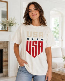 USA Shirt, Patriotic USA Tee, American Flag Shirt, 4th of July Shirt, Comfort Colors Patriotic T-Shirt