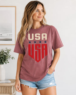 USA Shirt, Patriotic USA Tee, American Flag Shirt, 4th of July Shirt, Comfort Colors Patriotic T-Shirt