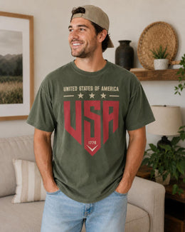 United States Of America Shirt, USA 1776 Tee, Patriotic Shirt, 4th Of July Comfort Colors T-Shirt, USA Gift