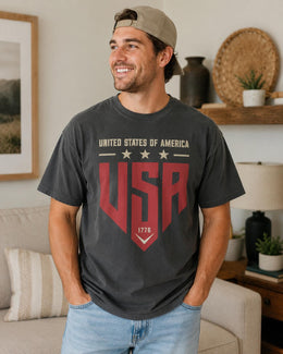 United States Of America Shirt, USA 1776 Tee, Patriotic Shirt, 4th Of July Comfort Colors T-Shirt, USA Gift