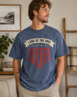 Land Of The Free USA Shirt, Patriotic Shirt, 4th Of July Tee, American Flag Comfort Colors T-Shirt, USA Gift