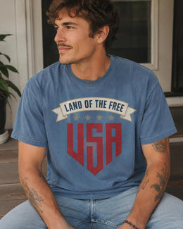 Land Of The Free USA Shirt, Patriotic Shirt, 4th Of July Tee, American Flag Comfort Colors T-Shirt, USA Gift