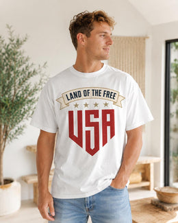 Land Of The Free USA Shirt, Patriotic Shirt, 4th Of July Tee, American Flag Comfort Colors T-Shirt, USA Gift