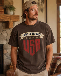 Land Of The Free USA Shirt, Patriotic Shirt, 4th Of July Tee, American Flag Comfort Colors T-Shirt, USA Gift