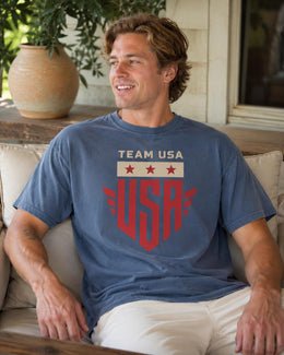 Team USA Shirt, Patriotic USA Tee, 4th Of July Shirt, American Pride Comfort Colors T-Shirt, USA Gift