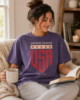 United States USA Shirt, Est 1776 Patriotic Shirt, 4th Of July Tee, American Pride Comfort Colors T-Shirt
