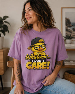 Whatever I Don't Care Shirt, Funny Duck Shirt, Sarcastic Shirt, Funny Animal Tee, Attitude Comfort Colors T-Shirt