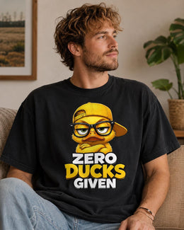 Zero Ducks Given Shirt, Funny Duck Shirt, Sarcastic Shirt, Funny Animal Tee, Attitude Comfort Colors T-Shirt