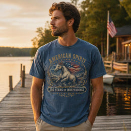 American Spirit Shirt, America 250 Horse Tee, 250 Years of Independence Shirt, Patriotic Western Shirt, 1776 2026 Comfort Colors
