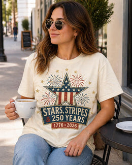 Stars and Stripes Shirt, America 250 Shirt, Patriotic 1776 2026 Tee, Fourth of July Shirt, 250 Years Anniversary Shirt, USA Freedom Tee