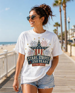 Stars and Stripes Shirt, America 250 Shirt, Patriotic 1776 2026 Tee, Fourth of July Shirt, 250 Years Anniversary Shirt, USA Freedom Tee