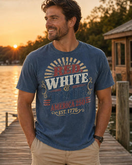 Red White and True Shirt, America 250 Shirt, Patriotic Typography Tee, 1776 2026 Shirt, Fourth of July Shirt, Freedom USA Tee