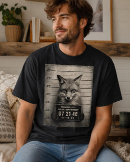 Fox Mugshot Shirt, Funny Fox Shirt, Sarcastic Animal Tee, Wildlife Lover Comfort Colors T-Shirt, Fox Gift