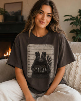 Skunk Mugshot Shirt, Funny Skunk Shirt, Sarcastic Animal Tee, Wildlife Lover Comfort Colors T-Shirt