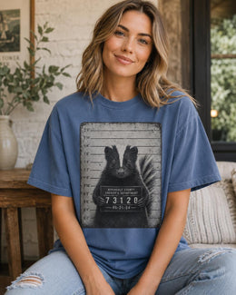 Skunk Mugshot Shirt, Funny Skunk Shirt, Sarcastic Animal Tee, Wildlife Lover Comfort Colors T-Shirt