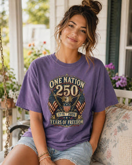 One Nation 250 Shirt, America 250 Shirt, Patriotic Eagle Tee, 1776 2026 Shirt, 250 Years of Freedom Tee, Fourth of July Shirt