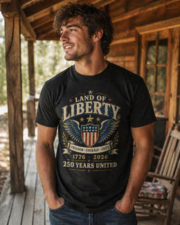 Land of Liberty Shirt, America 250 Shirt, Patriotic Freedom Tee, 1776 2026 Shirt, 250 Years United Shirt, Fourth of July Tee