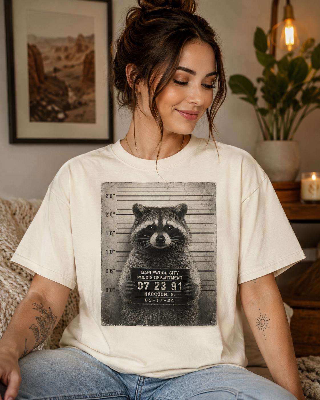 Raccoon Mugshot Shirt