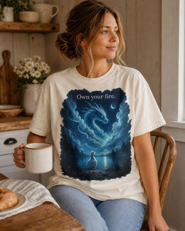 Own Your Fire Shirt, Funny Duck Dragon Tee, Remember Who You Are Shirt, Weird Animal Meme Comfort Colors T-Shirt