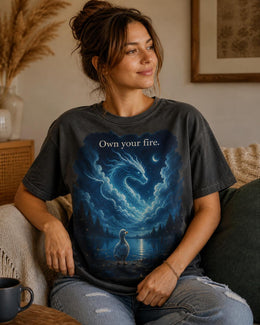 Own Your Fire Shirt, Funny Duck Dragon Tee, Remember Who You Are Shirt, Weird Animal Meme Comfort Colors T-Shirt