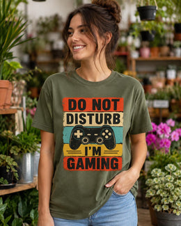 Do Not Disturb I'm Gaming Shirt, Funny Gamer Tee, Video Game Shirt, Gaming Gift, Comfort Colors T-Shirt