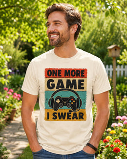 One More Game I Swear Shirt, Funny Gamer Tee, Video Game Shirt, Gaming Gift, Comfort Colors T-Shirt