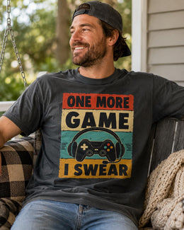 One More Game I Swear Shirt, Funny Gamer Tee, Video Game Shirt, Gaming Gift, Comfort Colors T-Shirt