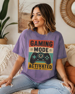 Gaming Mode Activated Shirt, Funny Gamer Tee, Video Game Shirt, Gaming Gift, Comfort Colors T-Shirt