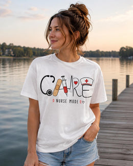 Care Nurse Mode Shirt, Nurse Shirt, Registered Nurse Gift, Nursing Student Tee, Healthcare Worker Comfort Colors T-Shirt