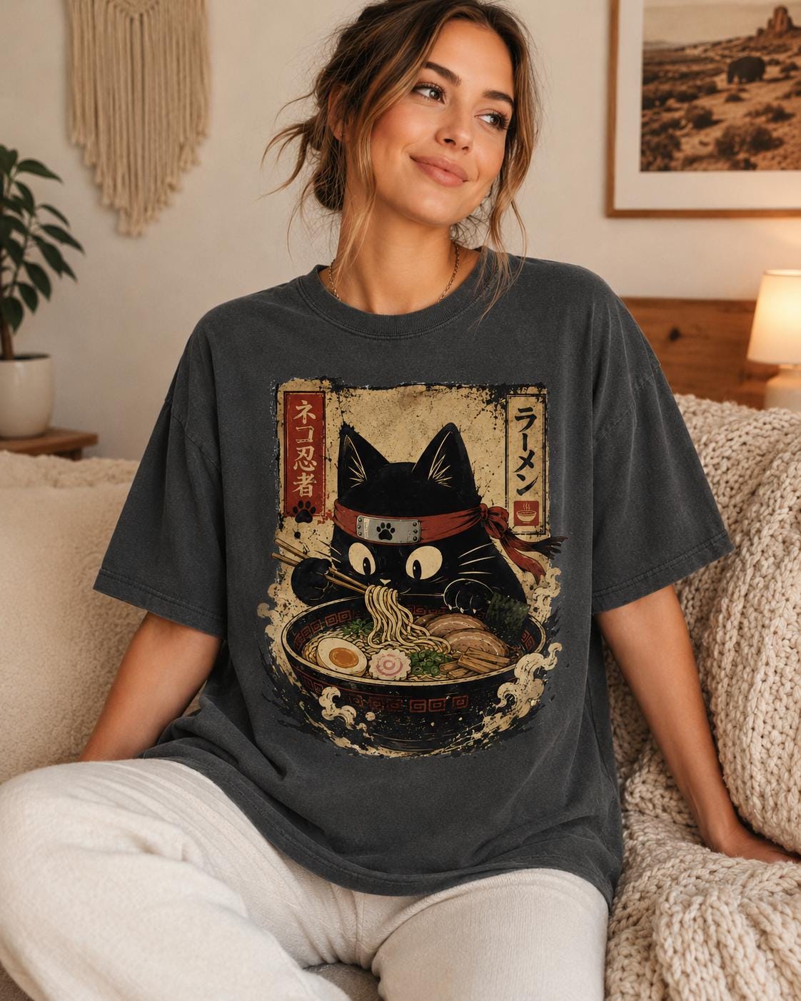 Ninja Cat Ramen Shirt