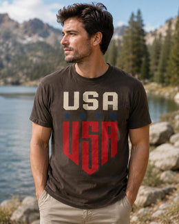 USA Shirt, Patriotic USA Tee, American Flag Shirt, 4th of July Shirt, Comfort Colors Patriotic T-Shirt
