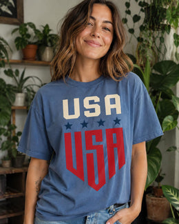 USA Shirt, Patriotic USA Tee, American Flag Shirt, 4th of July Shirt, Comfort Colors Patriotic T-Shirt