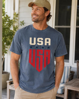 USA Shirt, Patriotic USA Tee, American Flag Shirt, 4th of July Shirt, Comfort Colors Patriotic T-Shirt