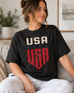 USA Shirt, Patriotic USA Tee, American Flag Shirt, 4th of July Shirt, Comfort Colors Patriotic T-Shirt