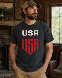 USA Shirt, Patriotic USA Tee, American Flag Shirt, 4th of July Shirt, Comfort Colors Patriotic T-Shirt