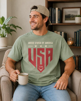 United States Of America Shirt, USA 1776 Tee, Patriotic Shirt, 4th Of July Comfort Colors T-Shirt, USA Gift
