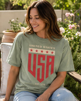 United States USA Shirt, Est 1776 Patriotic Shirt, 4th Of July Tee, American Pride Comfort Colors T-Shirt