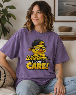 Whatever I Don't Care Shirt, Funny Duck Shirt, Sarcastic Shirt, Funny Animal Tee, Attitude Comfort Colors T-Shirt