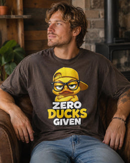 Zero Ducks Given Shirt, Funny Duck Shirt, Sarcastic Shirt, Funny Animal Tee, Attitude Comfort Colors T-Shirt