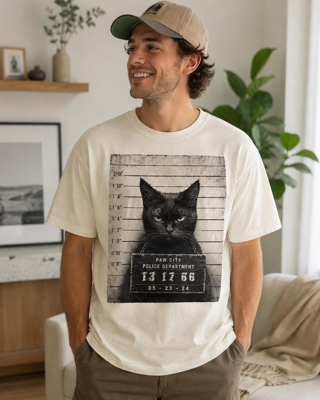 Black Cat Mugshot Shirt