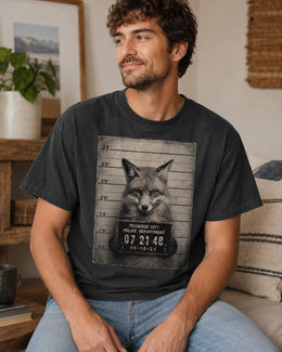 Fox Mugshot Shirt, Funny Fox Shirt, Sarcastic Animal Tee, Wildlife Lover Comfort Colors T-Shirt, Fox Gift