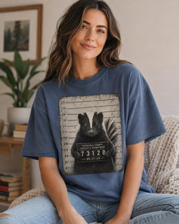 Skunk Mugshot Shirt, Funny Skunk Shirt, Sarcastic Animal Tee, Wildlife Lover Comfort Colors T-Shirt