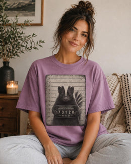 Skunk Mugshot Shirt, Funny Skunk Shirt, Sarcastic Animal Tee, Wildlife Lover Comfort Colors T-Shirt