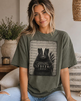 Skunk Mugshot Shirt, Funny Skunk Shirt, Sarcastic Animal Tee, Wildlife Lover Comfort Colors T-Shirt