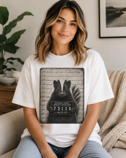 Skunk Mugshot Shirt, Funny Skunk Shirt, Sarcastic Animal Tee, Wildlife Lover Comfort Colors T-Shirt