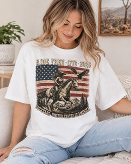 Ride Free 1776 Shirt, Patriotic Horse Shirt, USA 250 Years Tee, Western America Comfort Colors T-Shirt